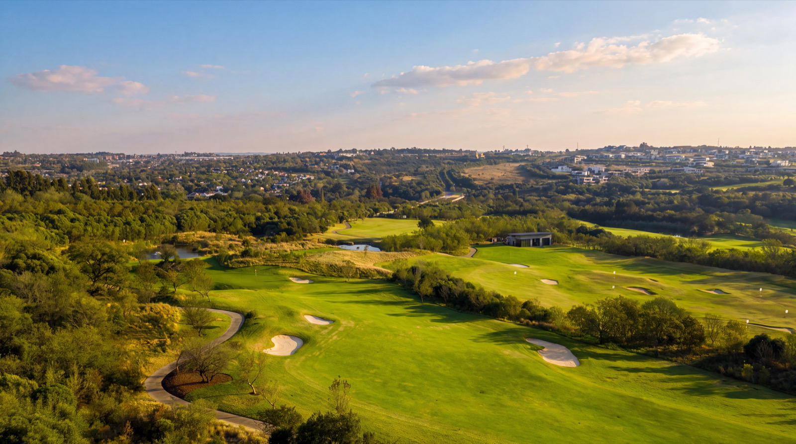 Fairways of a Johannesburg golf estate in summer