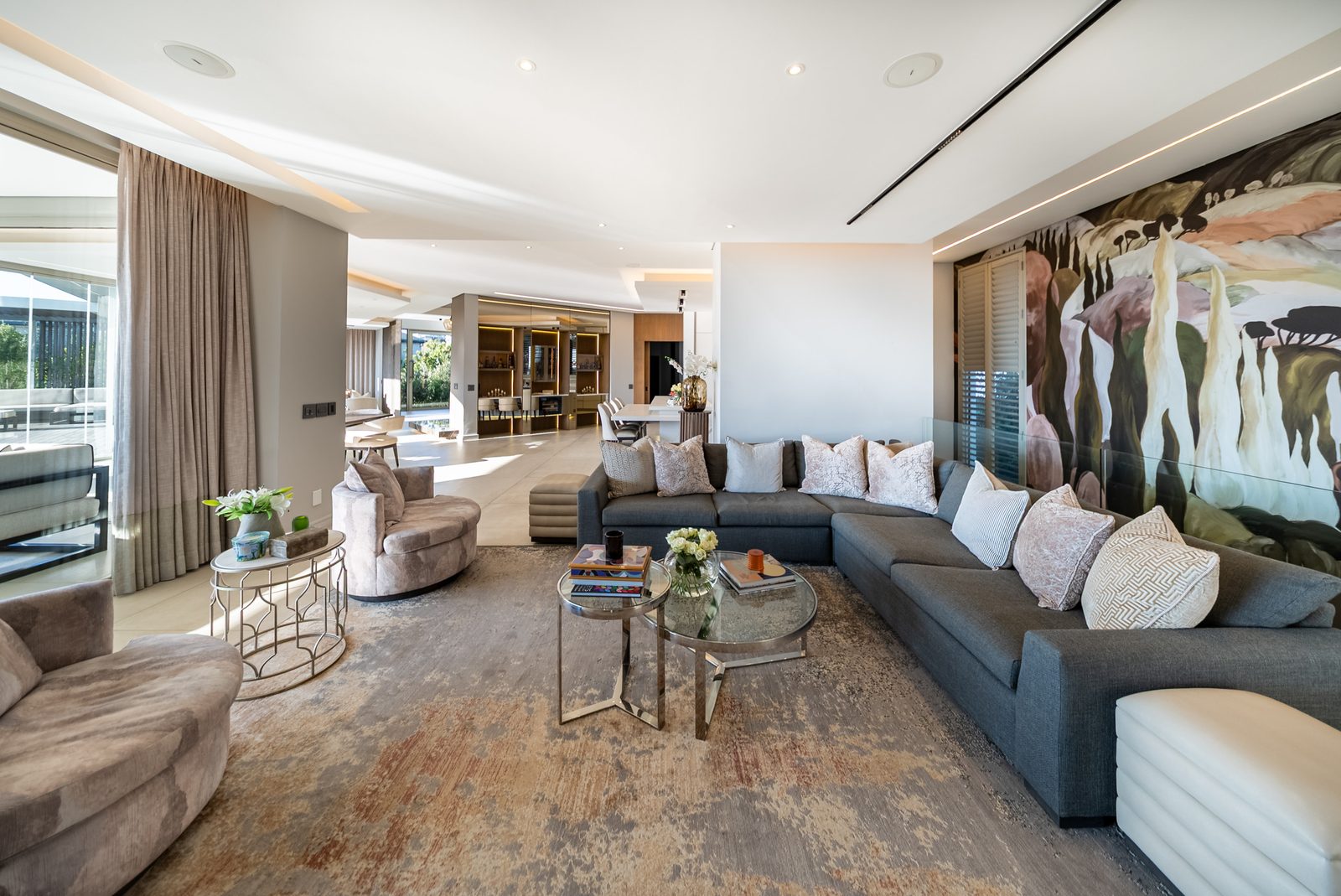 The pyjama lounge and library off the principal suite